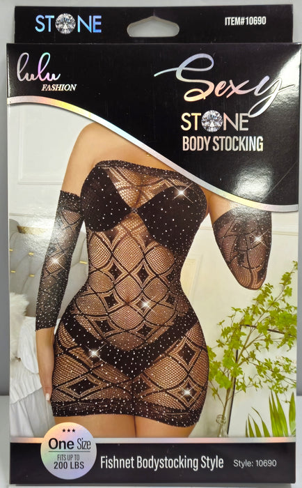 Lulu Fashion Fishnet Bodystocking Style - 10690