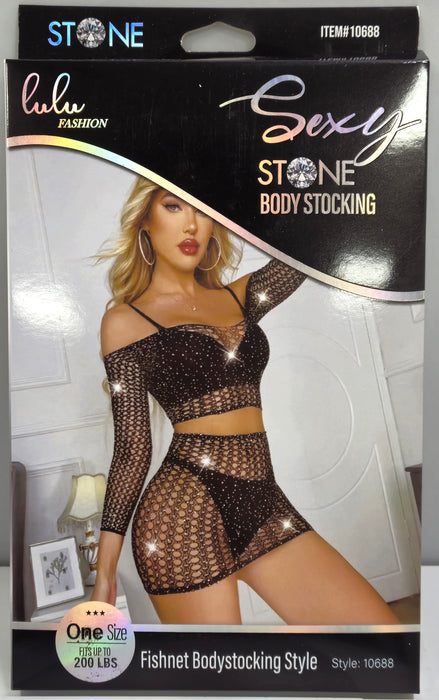 Lulu Fashion Fishnet Bodystocking Style - 10688