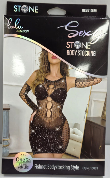 Lulu Fashion Fishnet Bodystocking Style - 10689