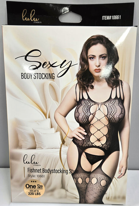 Lulu Fashion Fishnet Bodystocking Style - 10661