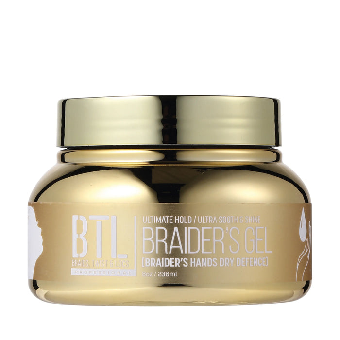 BTL Professional Ultimate Hold Braider's Gel Braider's Hands Dry Defense - 8oz