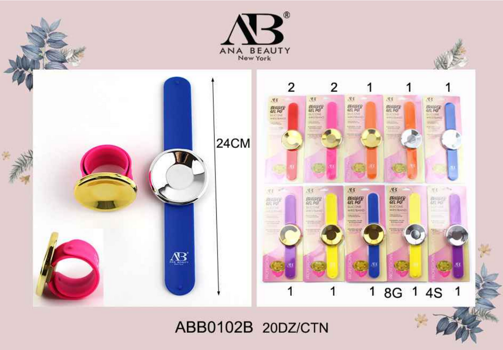 Ana Beauty Braider Gel Pot Silicone Wristband - 0102B