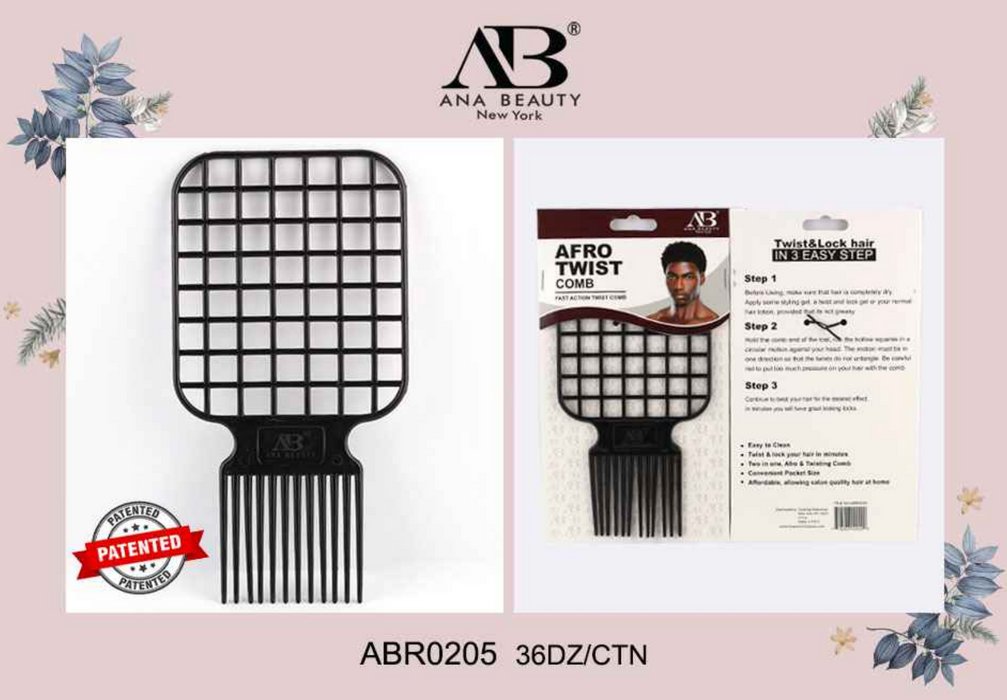 Ana Beauty Afro Twist Comb - 0205BK