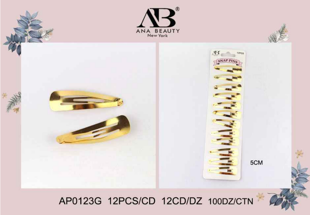 Ana Beauty Snap Pins 12pcs - 0123G