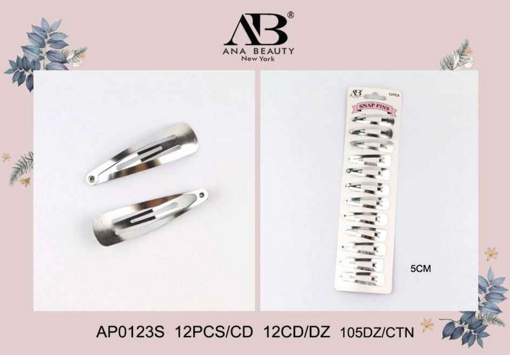 Ana Beauty Snap Pins 12pcs - 0123S