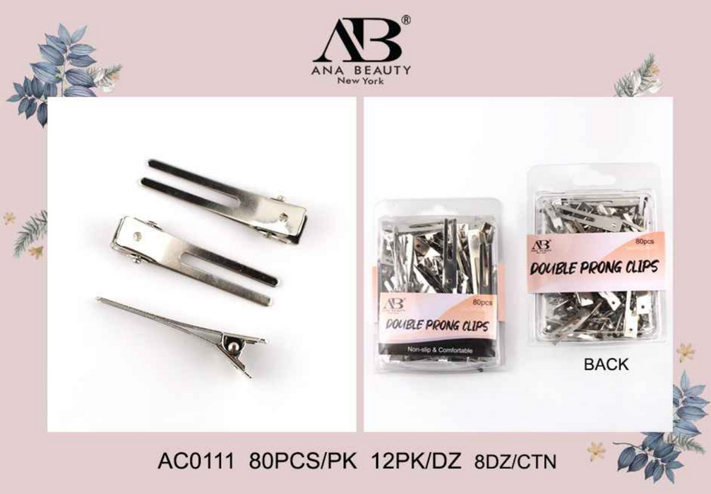 Ana Beauty Double Prong Clips - 0111