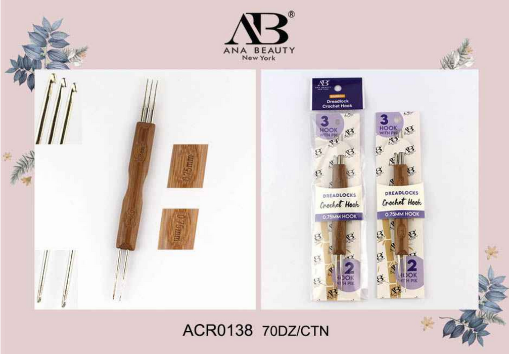 Ana Beauty Bamboo Dreadlock Crochet Hook - 0138