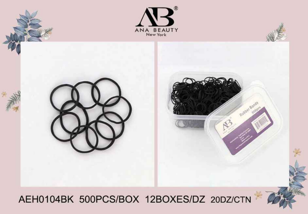 Ana Beauty Rubber Bands 500pcs - 0104BK