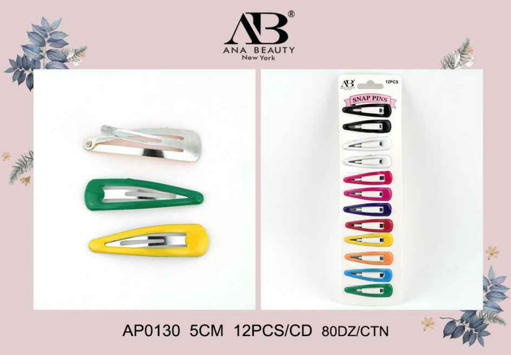 Ana Beauty Snap Pins 12pcs - 0130