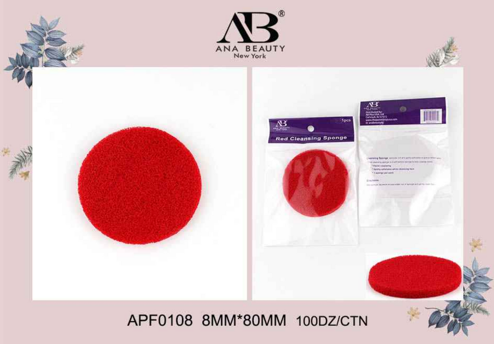 Ana Beauty Red Cleaning Sponge - 0108