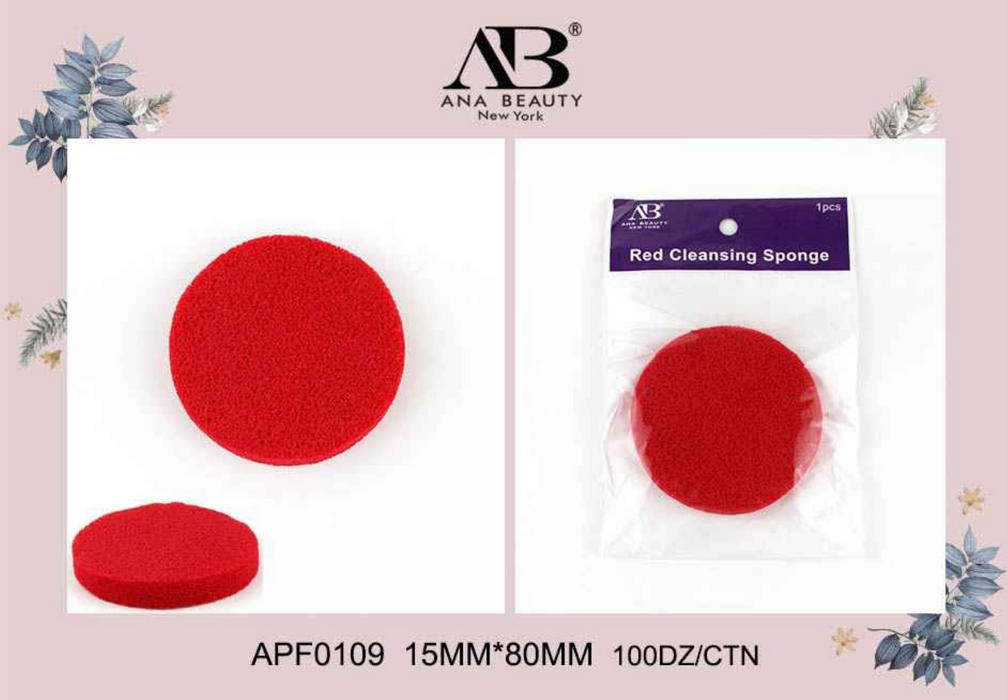 Ana Beauty Red Cleaning Sponge - 0109