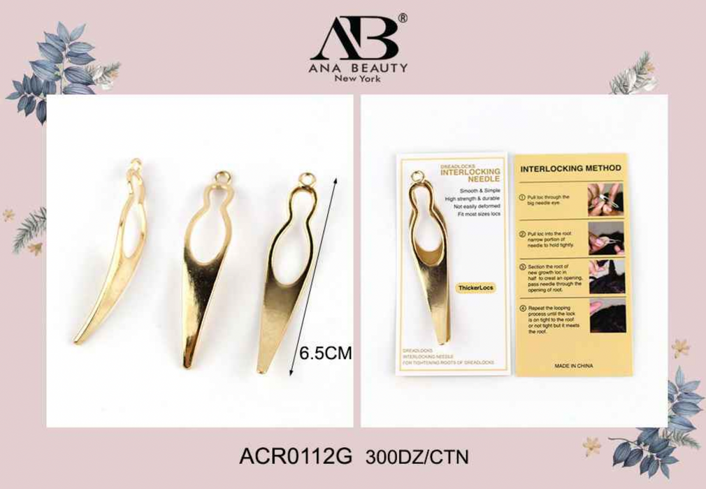 Ana Beauty Interlocking Needle - ACR0112G