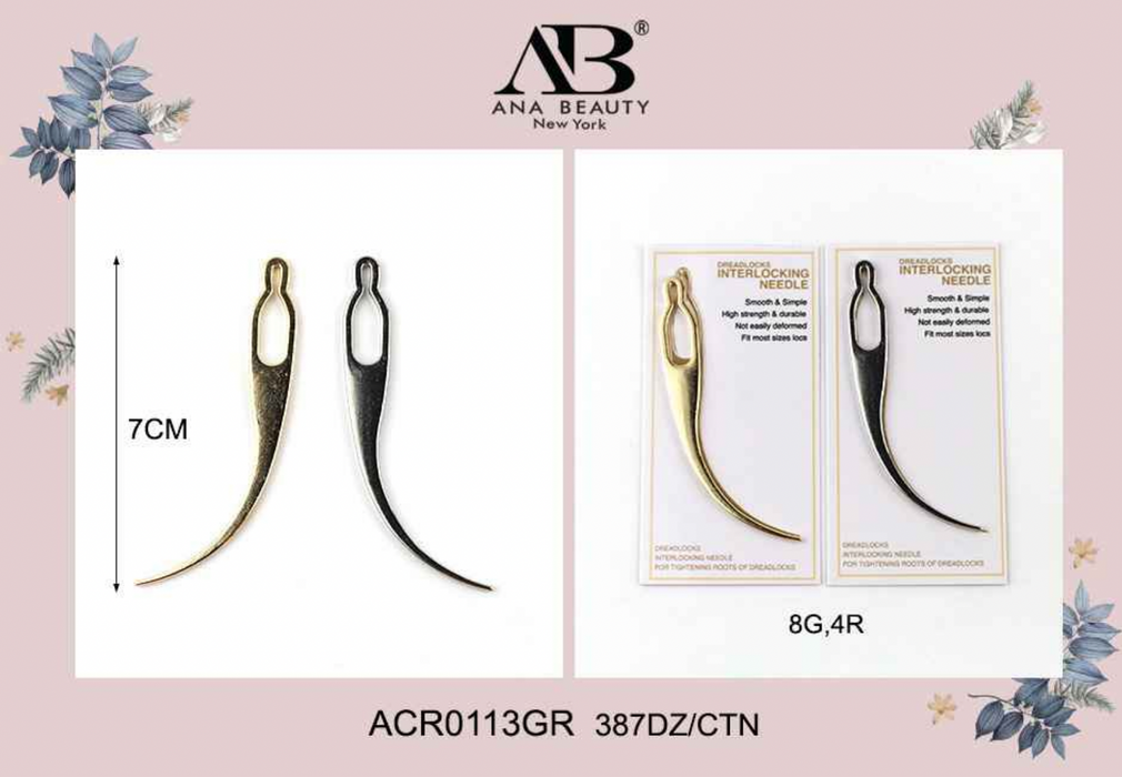 Ana Beauty Interlocking Needle - ACR0113GR