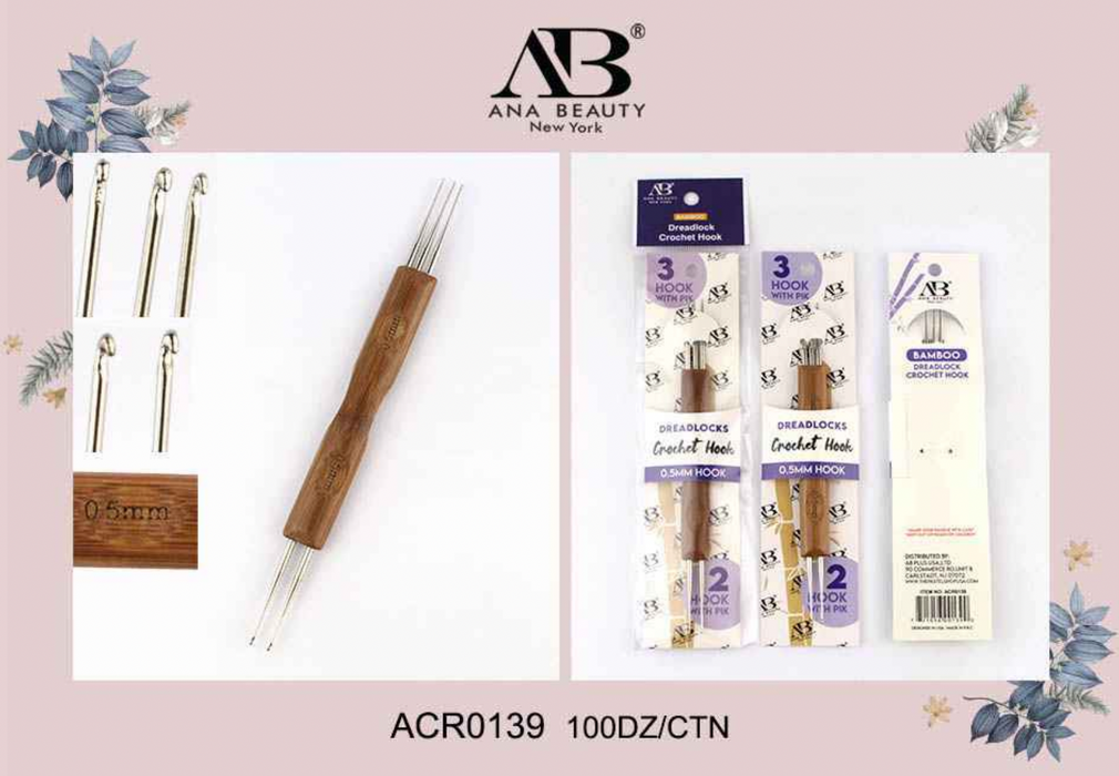 Ana Beauty Bamboo Dreadlock Crochet Hook - ACR0139