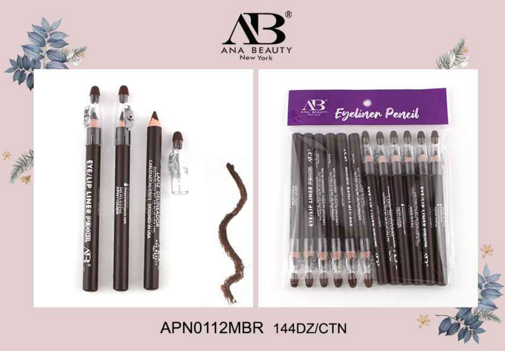 Ana Beauty Eyeliner Pencil with Sharpener - 0112MBR